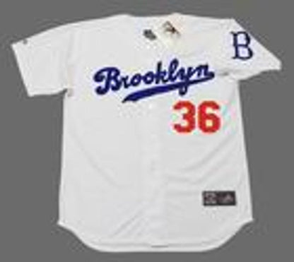 Don Newcombe Brooklyn Dodgers Cooperstown Throwback Baseball Jersey jersey front view