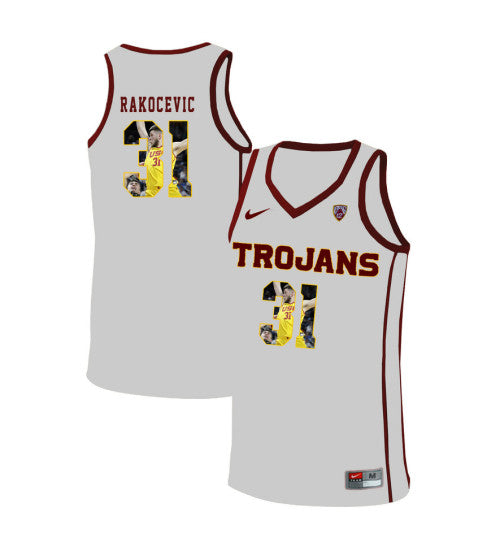 Usc Trojans 31 Nick Rakocevic College Basketball Jersey White 5245 | Stitched Jersey RTJS 6503