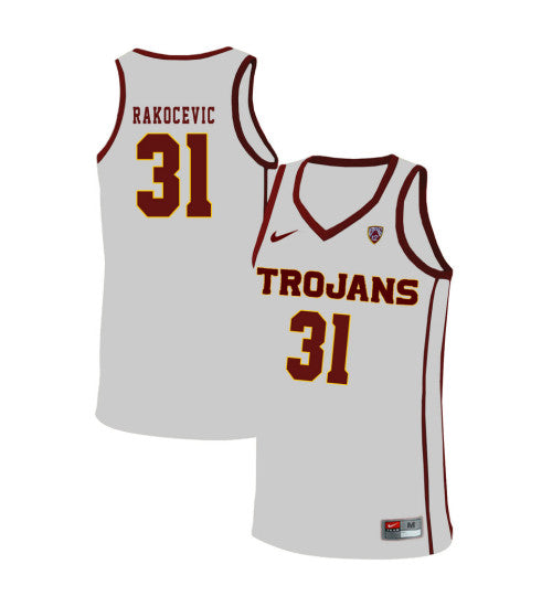 Usc Trojans 31 Nick Rakocevic College Basketball Jersey White 5246 | Stitched Jersey RTJS 6502