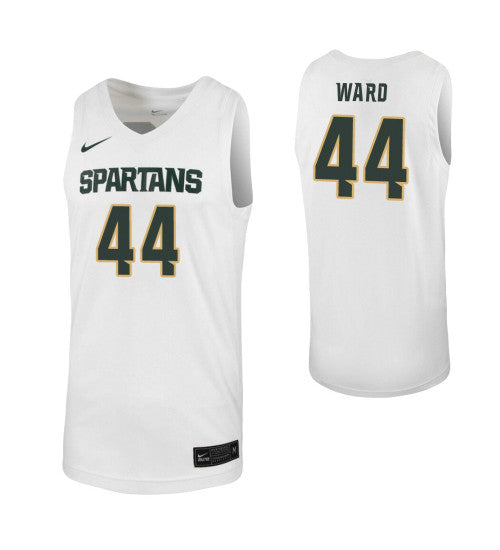 Michigan State Spartans 44 Nick Ward White College Basketball Jersey | Stitched Jersey RTJS 8731