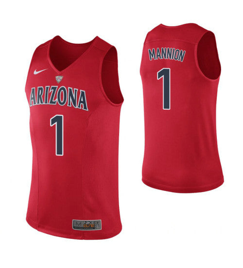 Arizona Wildcats Nico Mannion Hyper Elite Performance College Basketball Jersey Red stitched basketball jersey for game day