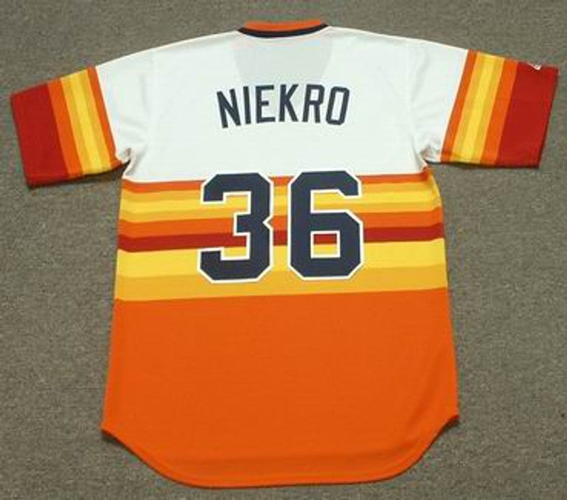 Houston Astros Joe Niekro Cooperstown MLB jersey front view