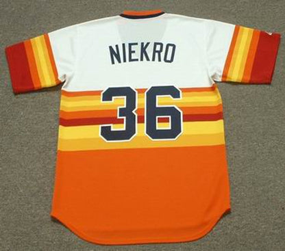 Houston Astros Joe Niekro Cooperstown MLB jersey front view