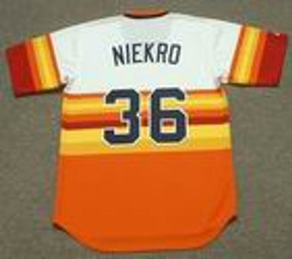Houston Astros Joe Niekro Cooperstown MLB jersey front view