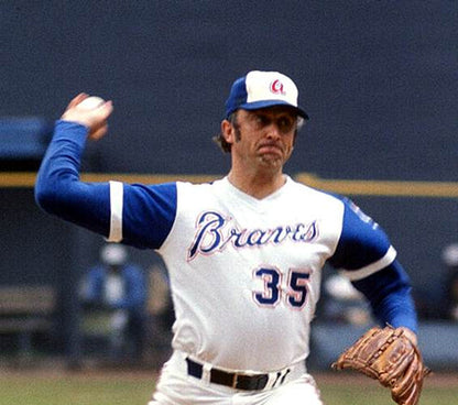 Atlanta Braves Phil Niekro Cooperstown MLB jersey front view