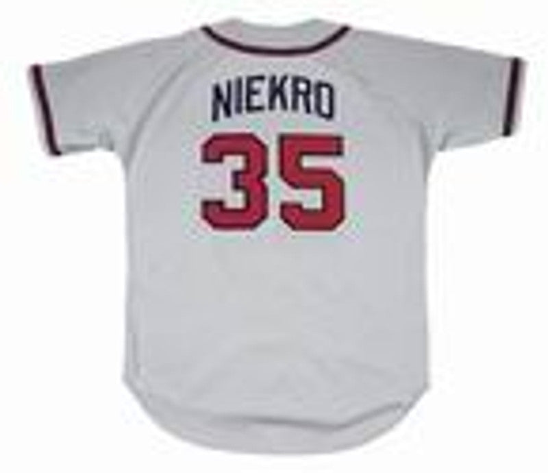 Atlanta Braves Phil Niekro MLB jersey front view