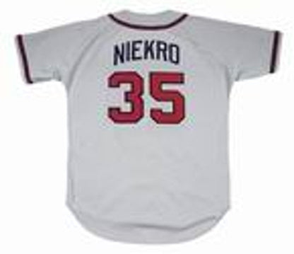 Atlanta Braves Phil Niekro MLB jersey front view