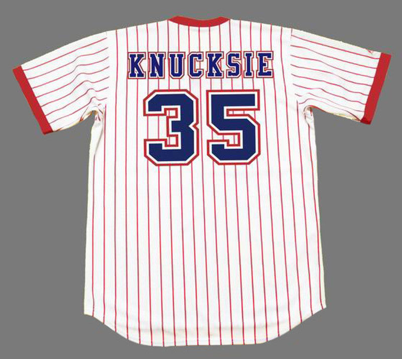 Atlanta Braves Phil Knucksie Niekro MLB jersey front view