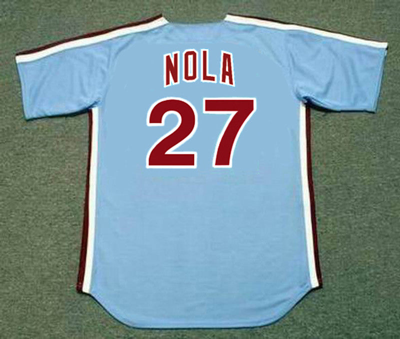 Philadelphia Phillies Aaron Nola 1980s MLB jersey front view