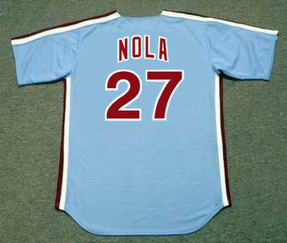 Philadelphia Phillies Aaron Nola 1980s MLB jersey front view