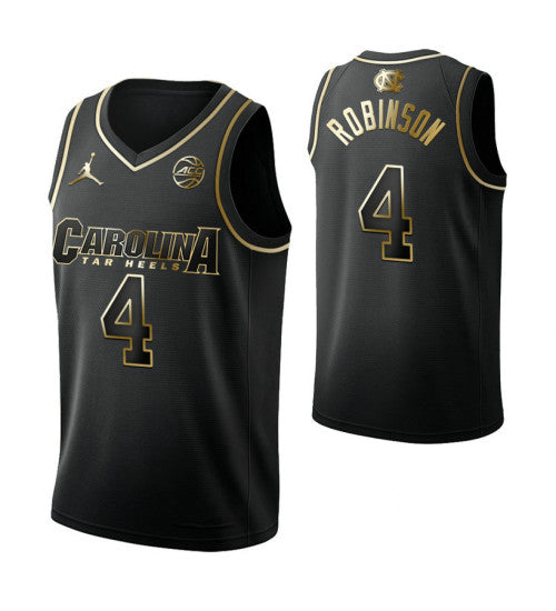 On Robinson North Carolina Tar Heels Black Golden Edition College Basketball Jersey | Stitched Jersey RTJS 5337