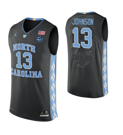 Cameron Johnson North Carolina Tar Heels Black College Basketball Jersey stitched basketball jersey for game day fanwear