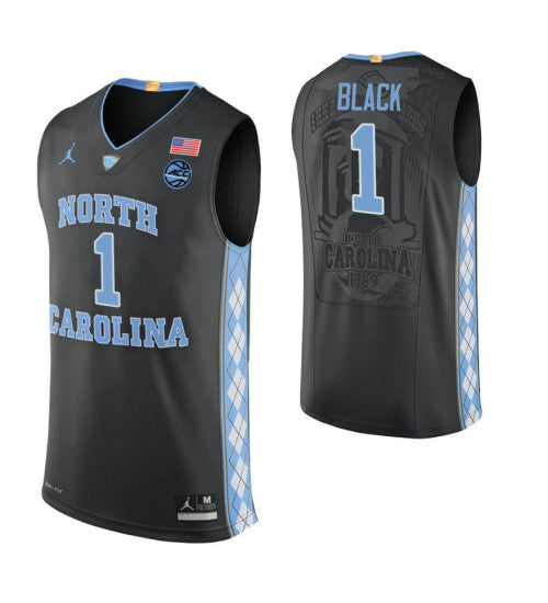 North Carolina Tar Heels #1 Leaky Black Black College Basketball Jersey 9399 stitched college jersey