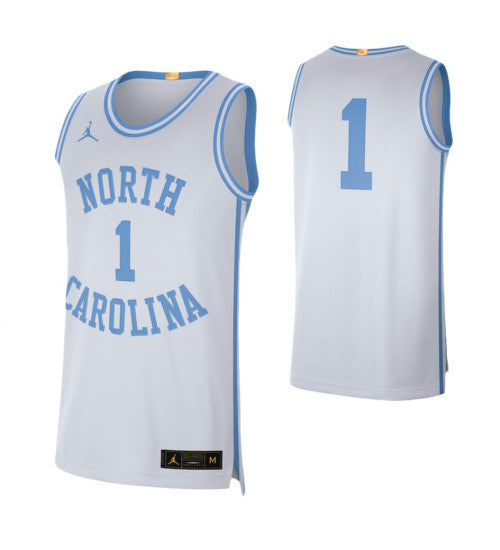North Carolina Tar Heels #1 Retro Limited College Basketball Jersey White stitched college jersey