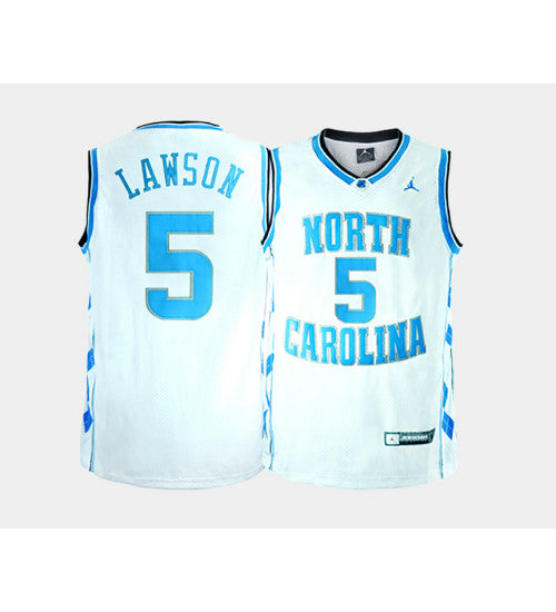 North Carolina Tar Heels #5 Ty Lawson White Road College Basketball Jersey stitched college jersey