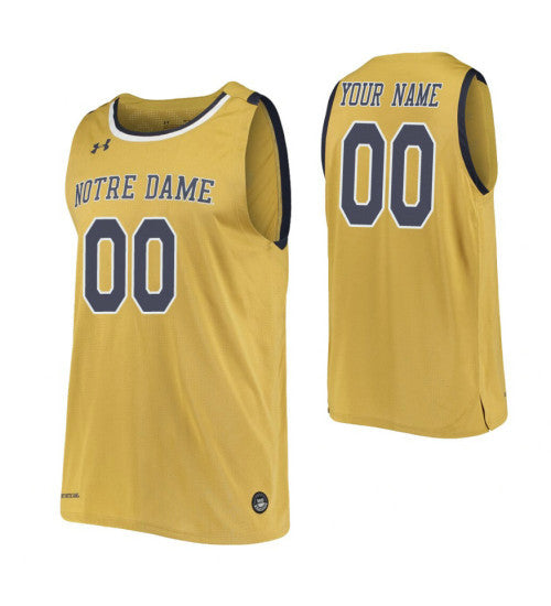 Notre Dame Fighting Irish Custom Jersey Gold | Stitched Jersey RTJS 7814