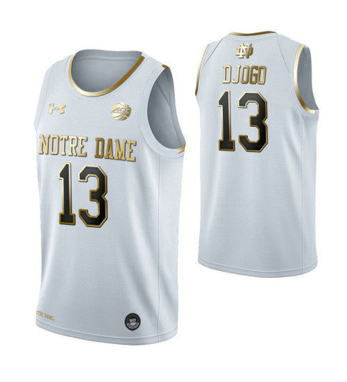 Notre Dame Fighting Irish #13 Nikola Djogo White College Basketball Jersey stitched college jersey