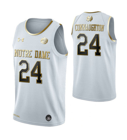 Pat Connaughton Notre Dame Fighting Irish White Golden Edition College Basketball Jersey stitched college jersey