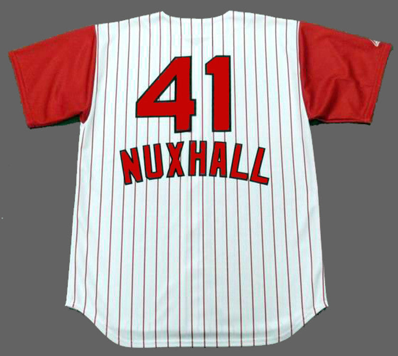 Cincinnati Reds Joe Nuxhall 1960s MLB jersey front view