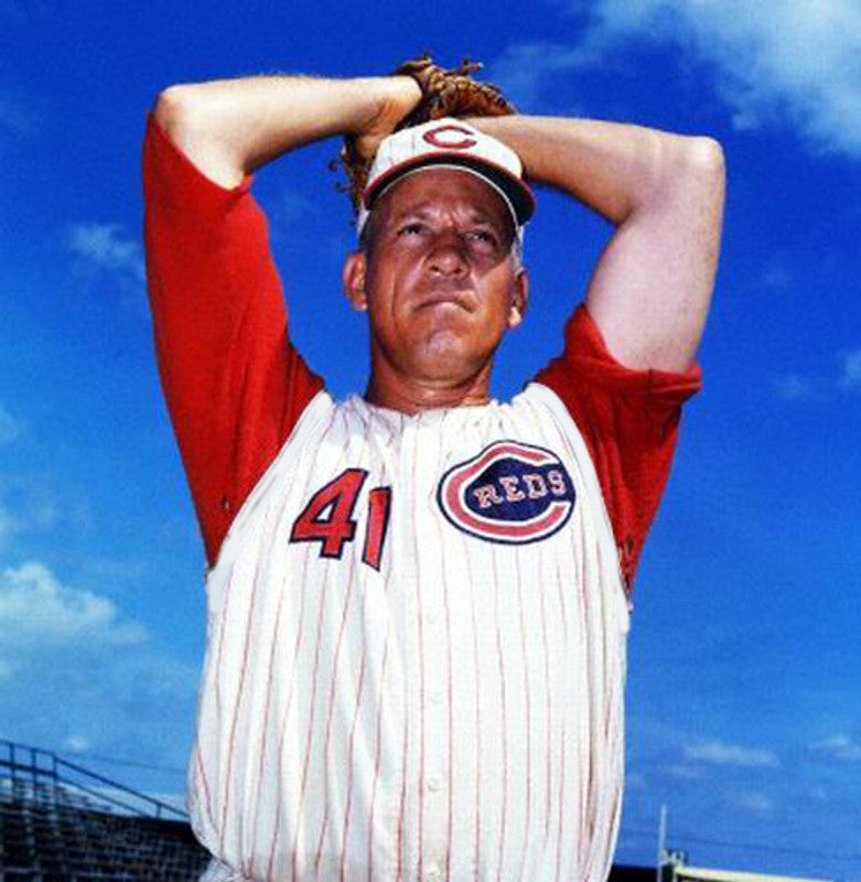 Cincinnati Reds Joe Nuxhall 1960s MLB jersey front view