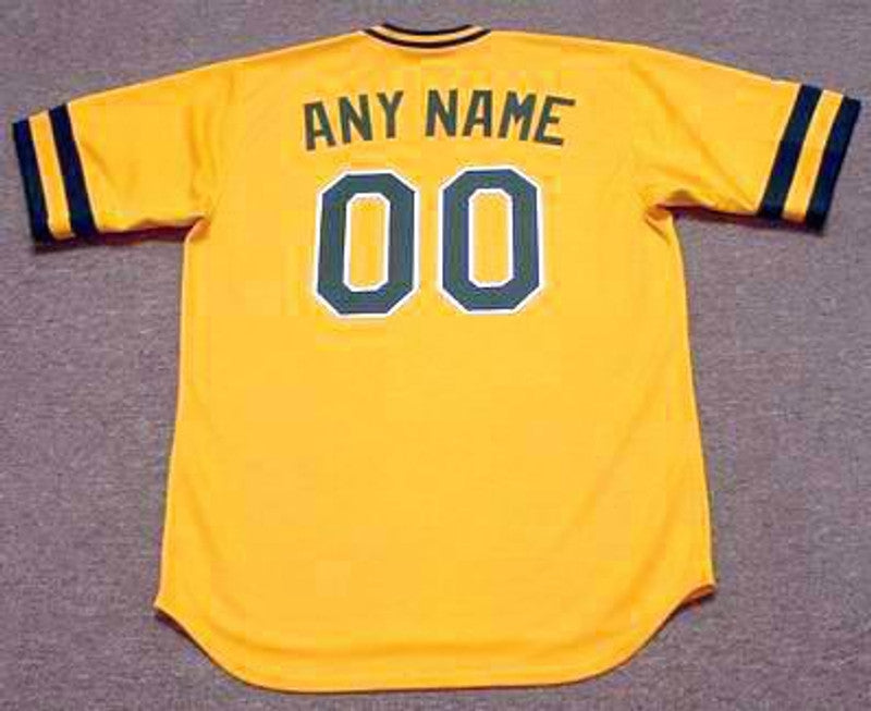 Oakland Athletics 1980s Cooperstown Name Number MLB jersey front view