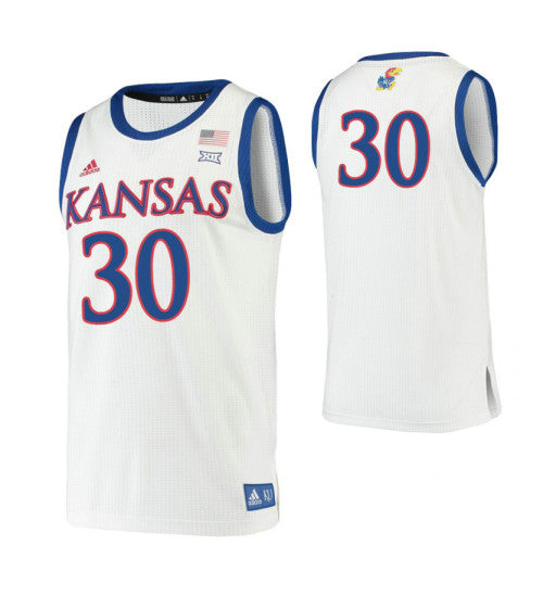 Ochai Agbaji Kansas Jayhawks White College Basketball Jersey stitched college jersey