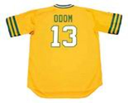 Oakland Athletics John Moon Odom Cooperstown MLB jersey front view