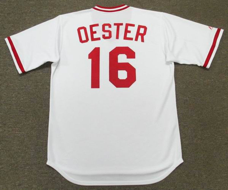 Cincinnati Reds Ron Oester Cooperstown MLB jersey front view