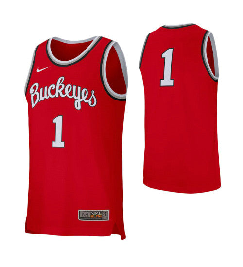 Ohio State Buckeyes College Basketball Jersey Scarlet | Stitched Jersey RTJS 7810
