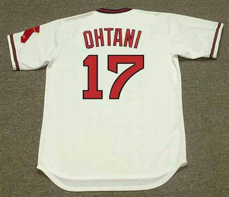 Shohei Ohtani California Angels 1980S Home Throwback Baseball Jersey jersey front view