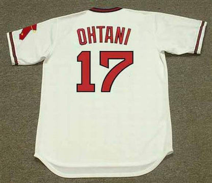 Shohei Ohtani California Angels 1980S Home Throwback Baseball Jersey jersey front view
