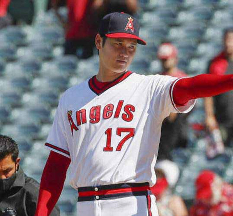 Shohei Ohtani California Angels 1980S Home Throwback Baseball Jersey jersey front view