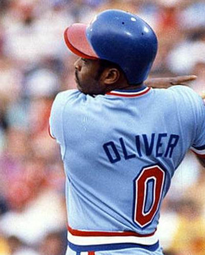 Texas Rangers Al Oliver Cooperstown MLB jersey front view