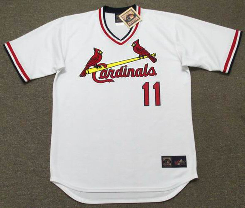 Jose Oquendo St Louis Cardinals 1989 Cooperstown Home Baseball Stitched Jersey jersey front view