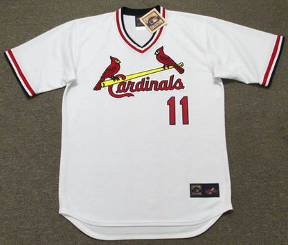 Jose Oquendo St Louis Cardinals 1989 Cooperstown Home Baseball Stitched Jersey jersey front view
