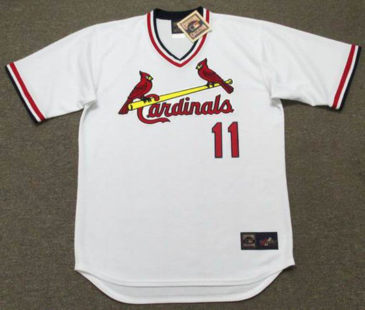 Jose Oquendo St Louis Cardinals 1989 Cooperstown Home Baseball Stitched Jersey jersey front view