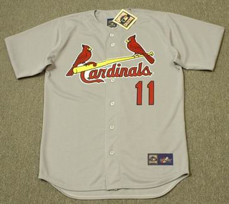 Jose Oquendo St Louis Cardinals 1992 Cooperstown Throwback Away Stitched Jersey jersey front view