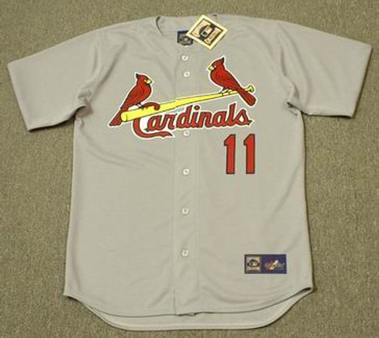 Jose Oquendo St Louis Cardinals 1992 Cooperstown Throwback Away Stitched Jersey jersey front view