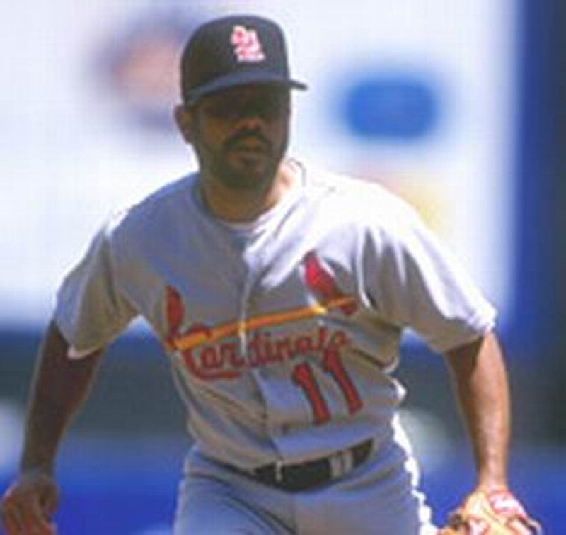 Jose Oquendo St Louis Cardinals 1992 Cooperstown Throwback Away Stitched Jersey jersey front view