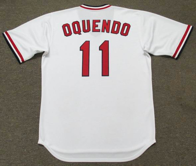 Jose Oquendo St Louis Cardinals 1989 Cooperstown Home Baseball Stitched Jersey jersey front view