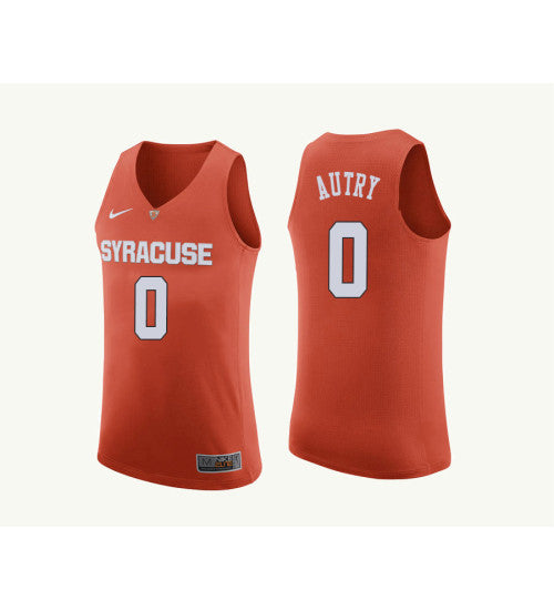 Autry 10380 Syracuse Adrian #0 Orange stitched throwback college basketball jersey