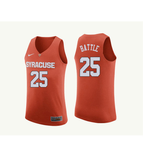 Syracuse Tyus Battle Syracuse Tyus Battle Jersey #25 Orange stitched throwback college basketball jersey