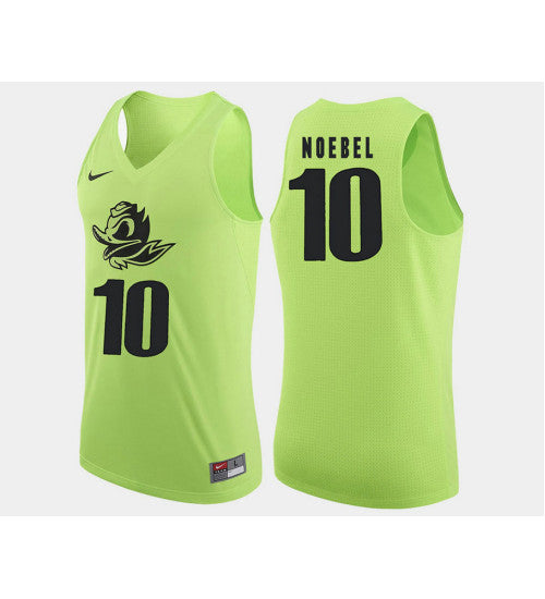 Oregon Ducks #10 Charlie Noebel Apple Green Alternate College Basketball Jersey stitched college jersey