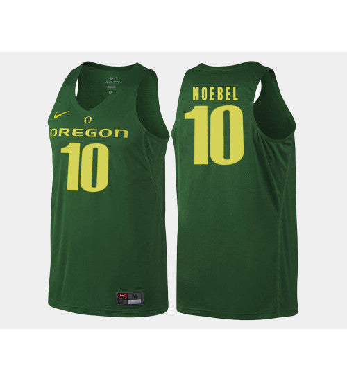Oregon Ducks #10 Charlie Noebel Green Road College Basketball Jersey stitched college jersey