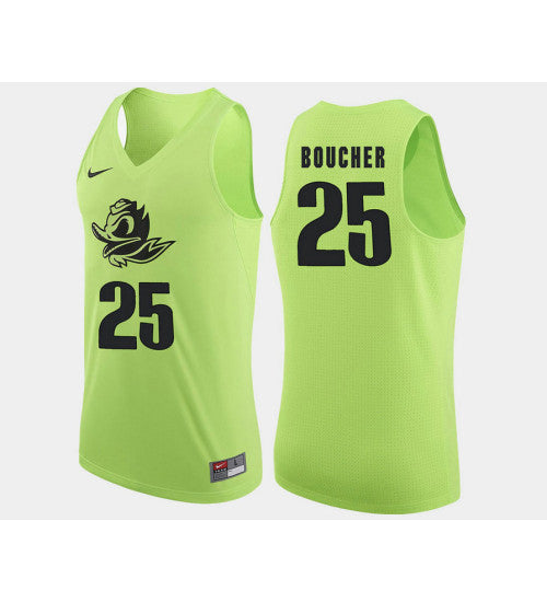 Oregon Ducks 25 Chris Boucher Apple Green Alternate College Basketball Jersey | Stitched Jersey RTJS 7496