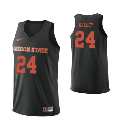 Oregon State Beavers #24 Kylor Kelley College Basketball Jersey Black stitched college jersey