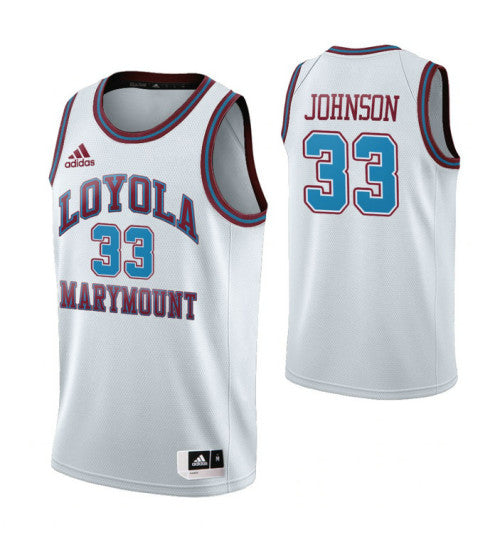 Loyola Marymount Lions 33 Orlando Johnson White College Basketball Jersey | Stitched Jersey RTJS 3364