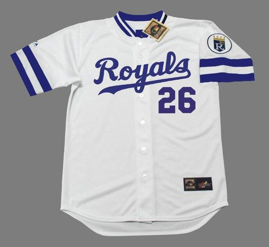 AO KCR 1983 Home Throwback Baseball Stitched Jersey, Vintage Baseball Jersey, Retro Sewn Jersey