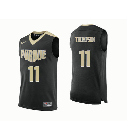 Purdue Boilermakers Pj Thompson #11 Black stitched throwback college basketball jersey