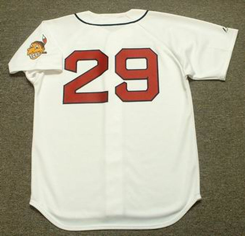 Cleveland Indians Satchel Paige Cooperstown MLB jersey front view